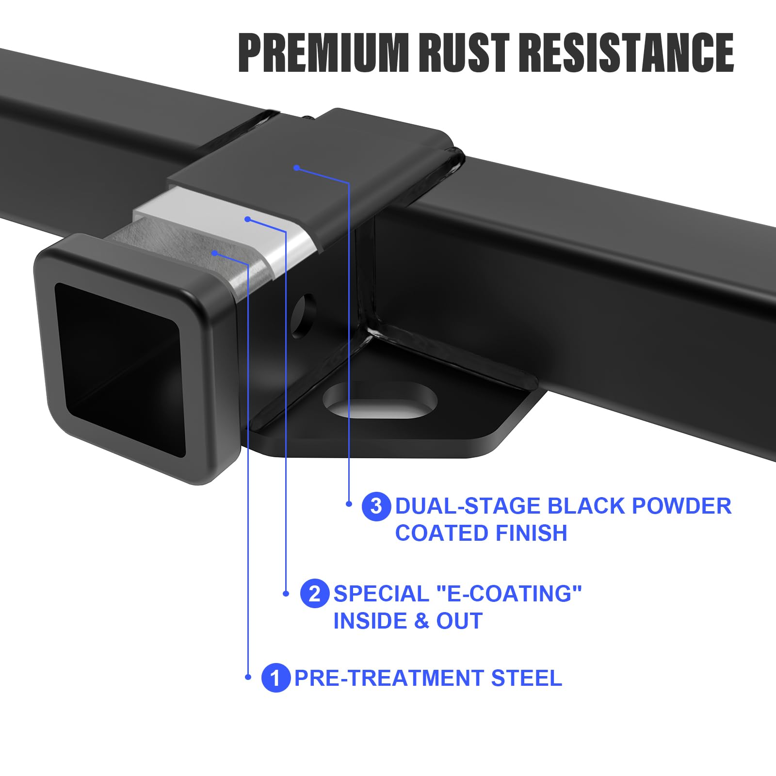 APS Rear Towing Hitch Receiver, Class 3 Trailer Hitch Compatible with Nissan Rogue 2021-2026 - Image 5