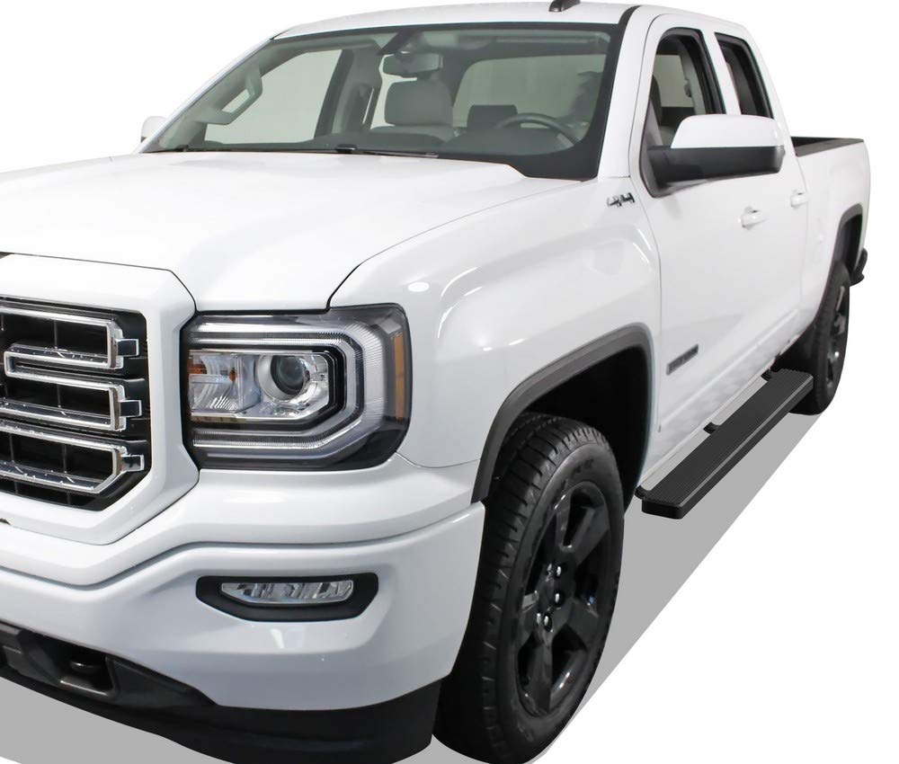 APS (Stainless Steel Black 5in) Side Compatible with Silverado Sierra 1500 2019-2026 Extended Cab & 2500 3500 2020-2026 (Exclude 19 1500 LD)(Silverado 1500 LTD Sierra 1500 LD 2022) - Image 6