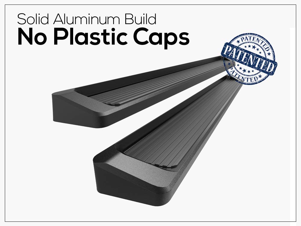 APS Black Running Boards Compatible with Chevy Silverado GMC Sierra 1500 2019-2026 Crew Cab & 2500 HD 3500 HD 2020-2026 (Silverado 1500 LTD Sierra 1500 LD 2022) - Image 4