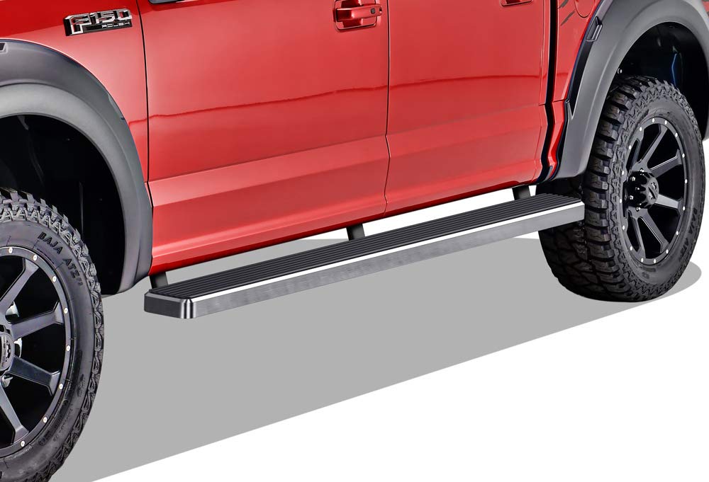 APS 304 Stainless Steel Polished 5in Silver Running Boards Compatible with Ford F150 2015-2026 SuperCrew Cab & F150 Lightning 2022-2026 & F-250 F-350 Super Duty 2017-2026 Crew Cab (Nerf Bars) - Image 4