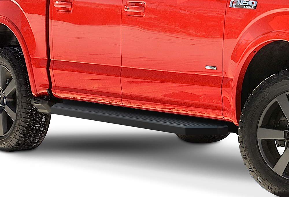 APS 6-inch (Black Stainless Steel Flat Style) Running Boards Nerf Bars Compatible with Ford F150 2015-2026 SuperCrew Cab & F150 Lightning 2022-2026 & F-250 F-350 Super Duty 2017-2026 Crew Cab - Image 4