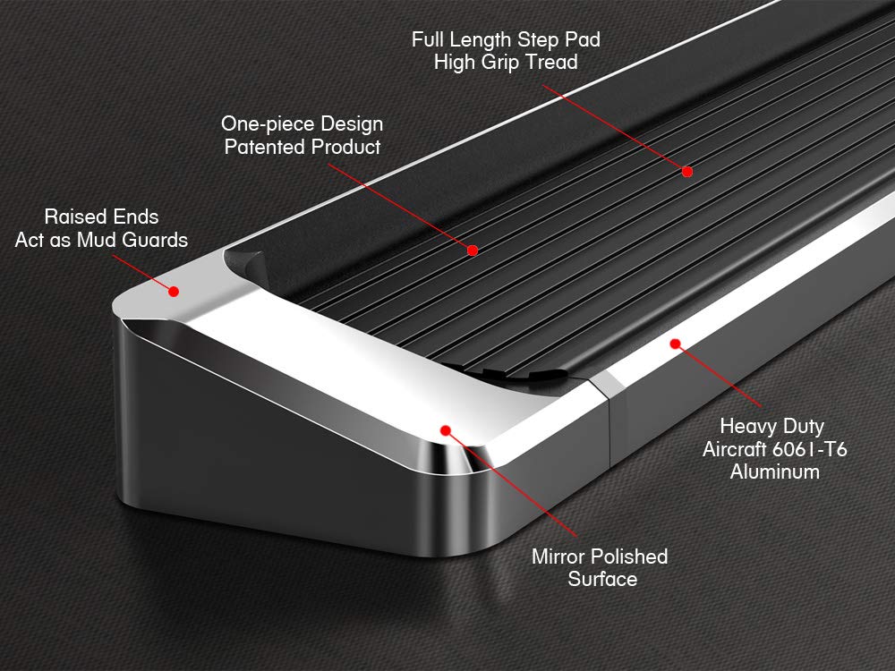 APS Premium Running Boards 6in Compatible with Toyota Tundra Double Cab 07-21 - Image 5