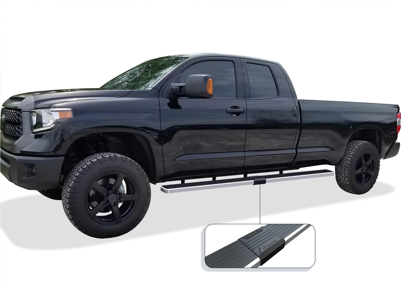 APS Wheel to Wheel Running Boards 5in Compatible with Toyota Tundra 2007-2021 Double Cab 6.5ft Bed 304 Stainless Steel (Nerf Bars Side Steps Side Bars) - Image 6
