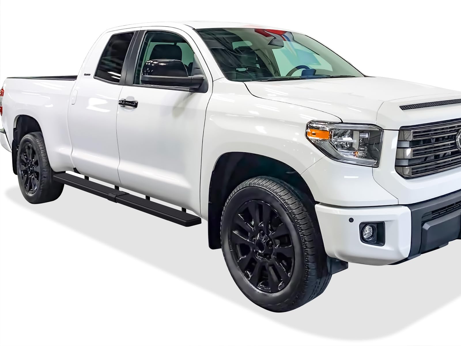 APS Wheel to Wheel Running Boards 5in Compatible with Toyota Tundra 2007-2021 Double Cab 5.5ft Bed Stainless Steel (Nerf Bars Side Steps Side Bars) - Image 6