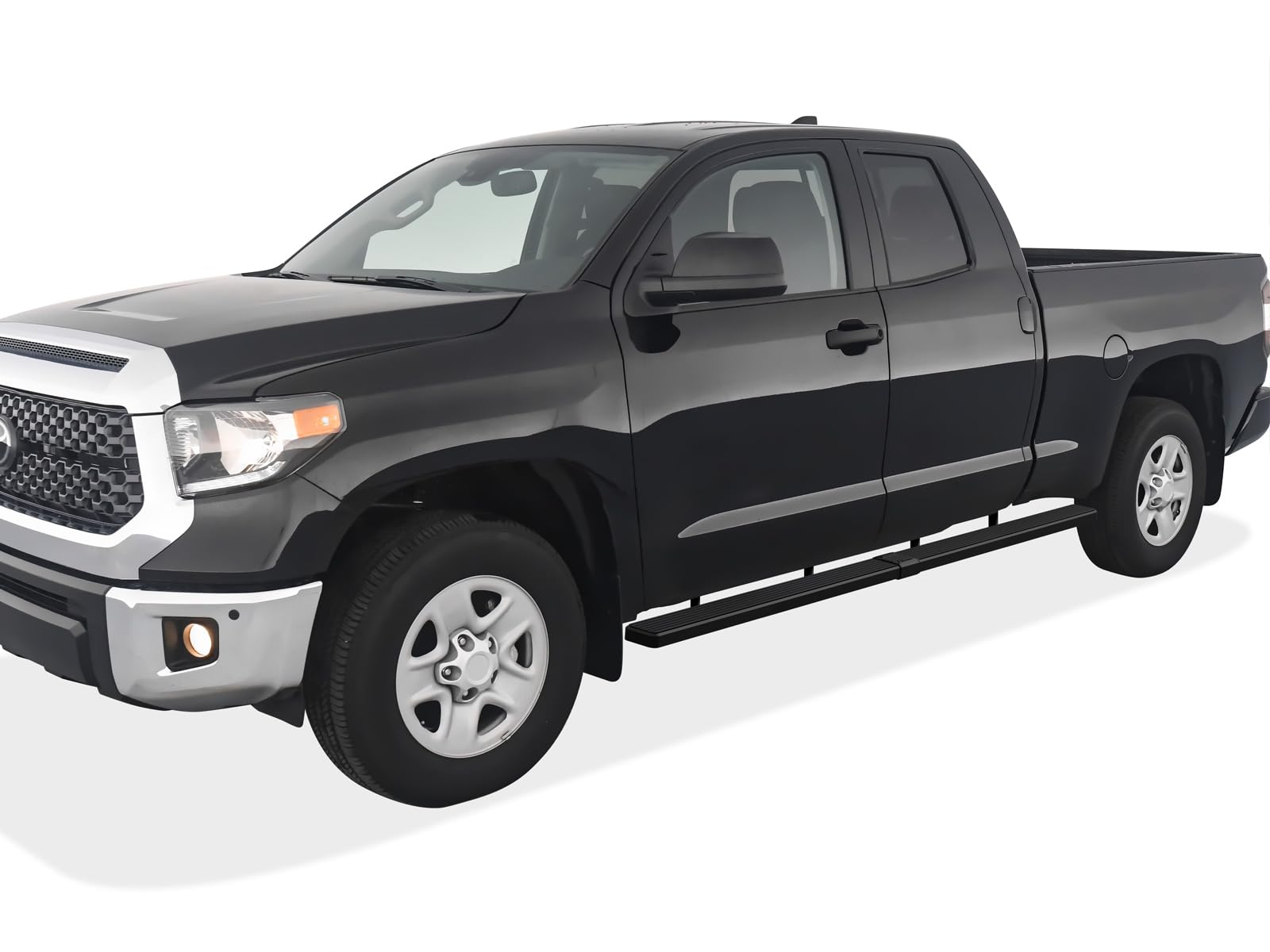 APS 5in Black Wheel-to-Wheel Side Steps Compatible with Toyota Tundra Double Cab 6.5ft Bed 07-21 - Image 6